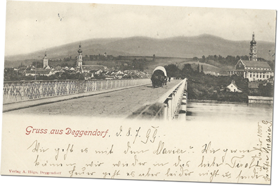 Donaubrücke Deggendorf 1899 Corinna Ortmann